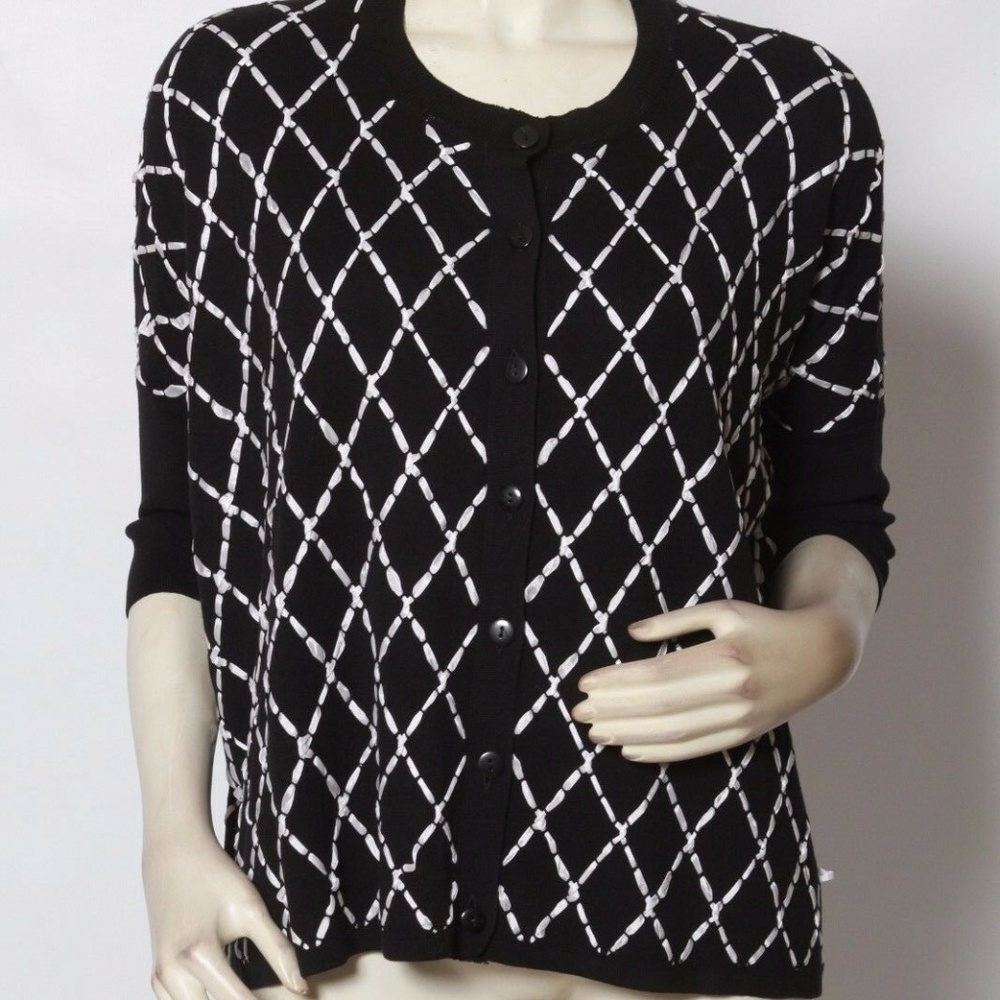 Rondina ribbon embroidered cardigan XS